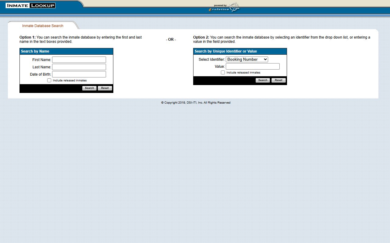 Dauphin County inmate roster search form
