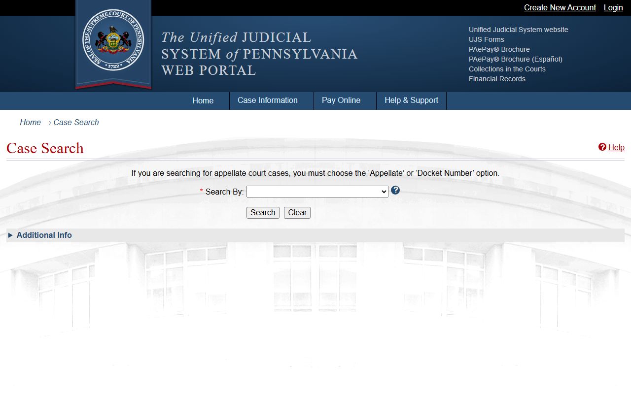 Dauphin County court records after arrest UJS case search